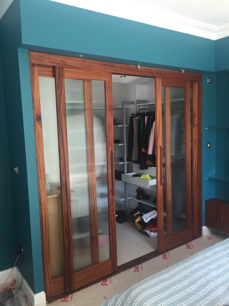 dressing room sliding doors reeded glass glazed doors wardrobes 2